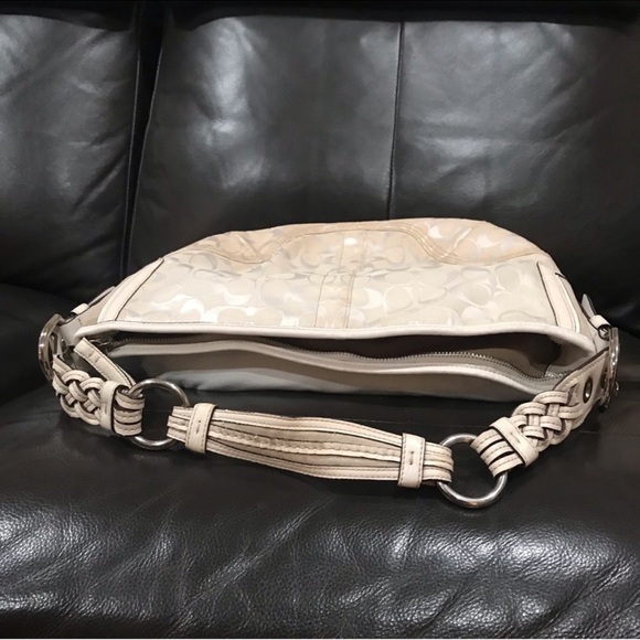 Coach Signature Canvas Ombre Leather trim Hobo Bag - Picture 5 of 6